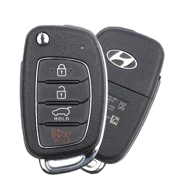 2013-2016 Hyundai Santa Fe / 4-Button Flip Key Remote / PN: 95430-4Z101 / TQ8-RKE-3F04 / HY18R / OEM REFURB 2013-2016 Hyundai Santa Fe / 4-Button Flip Key Remote / PN: 95430-4Z101 / TQ8-RKE-3F04 / HY18R / OEM REFURB